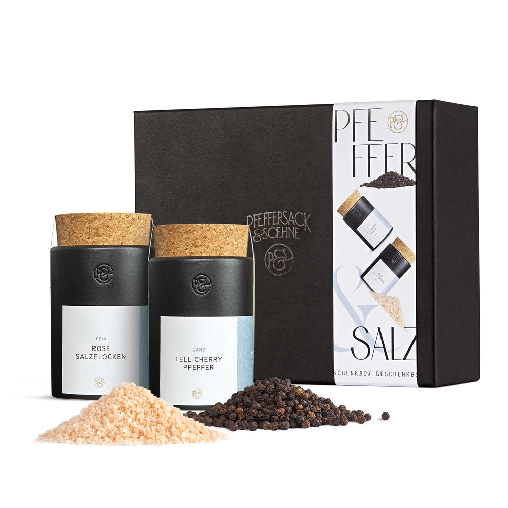 Pfeffer & Salz Geschenkset – Feinschmecker-Set und Mitarbeitergeschenk – Pfeffersack & Soehne