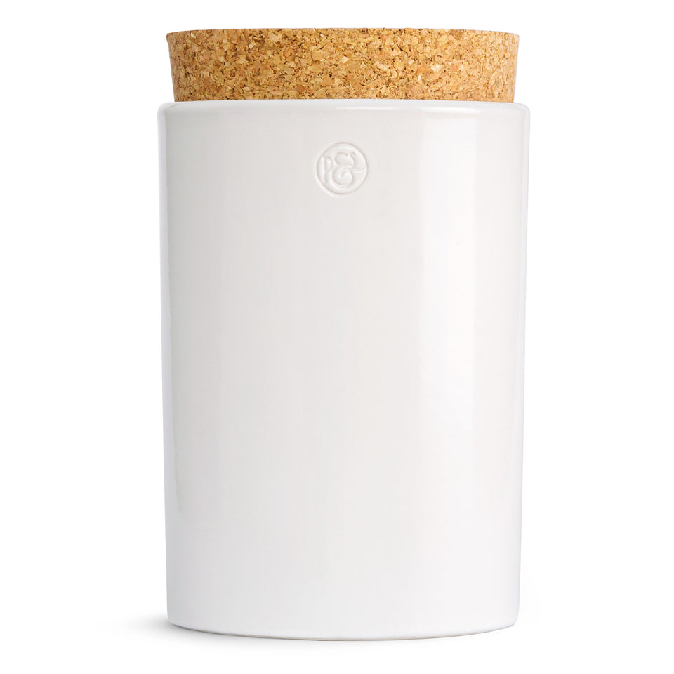 Vorratsdose hoch, weiß glänzend