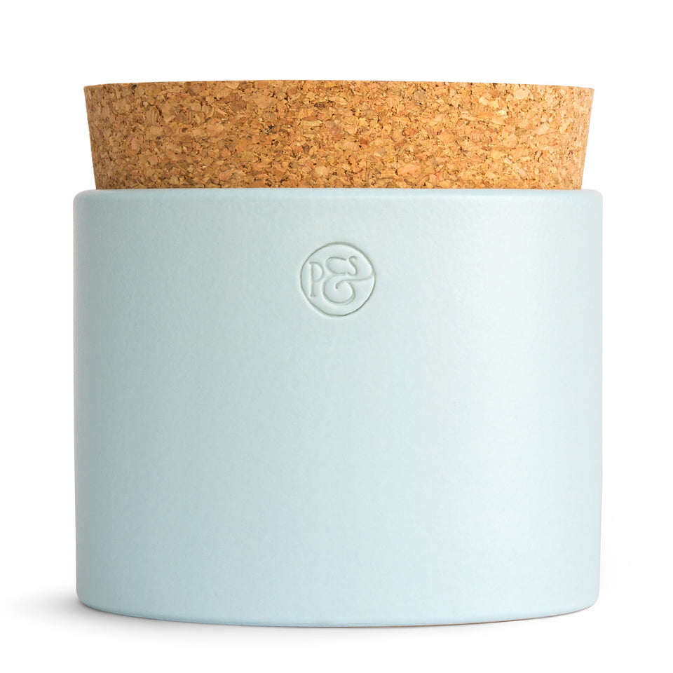 Vorratsdose niedrig, blasstürkis