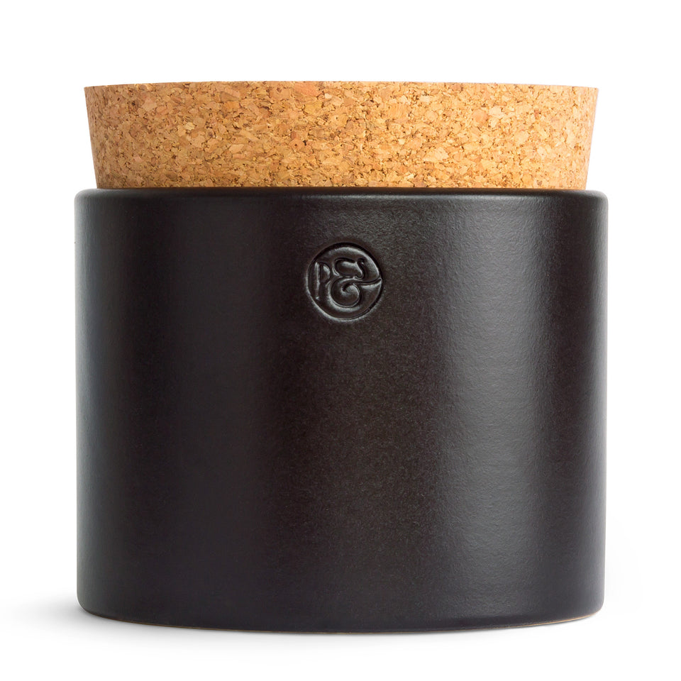 Vorratsdose niedrig, schwarz matt