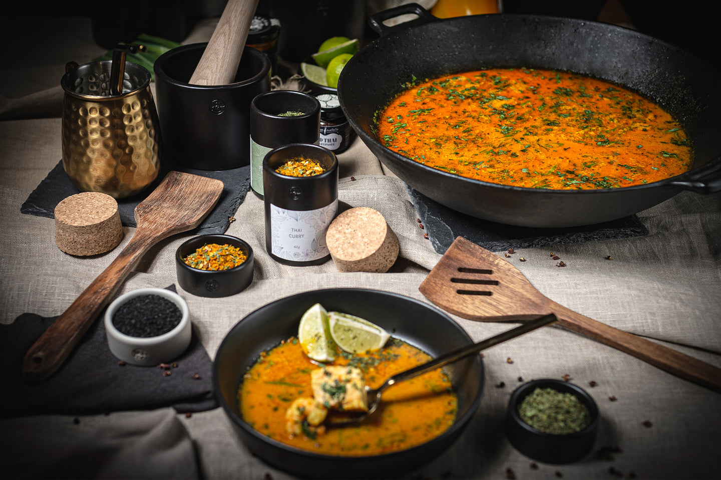 Thailändische Fischsuppe mit Thai Curry