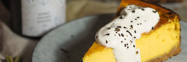 Kürbis-Käsekuchen mit Kürbiskuchengewürz
