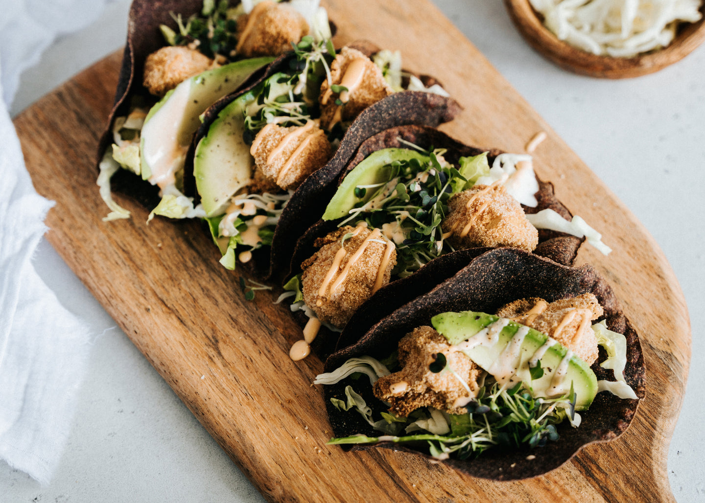 Vegane Crispy Blumenkohl-Tacos mit Geräucherter Paprika