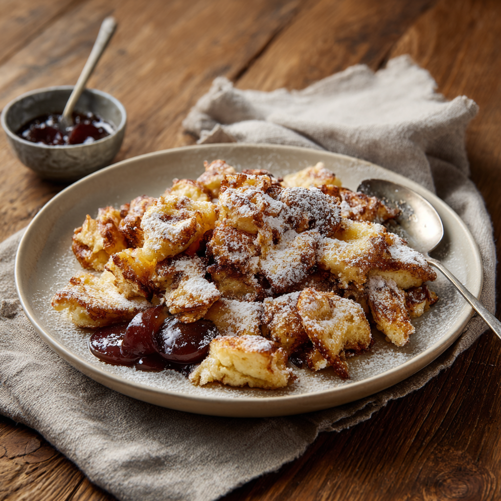 Kaiserschmarrn mit Zwetschkenröster & Kürbiskernöl