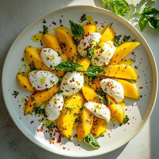 Mango-Mozzarella-Salat mit Limette & Chili