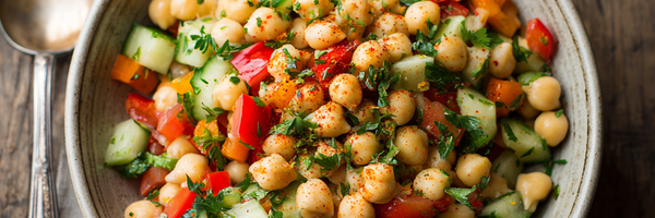 Orientalischer Kichererbsensalat mit Sumach und Za´atar