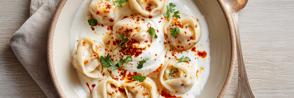 Teigtaschen mit Joghurtsauce - Türkische Manti