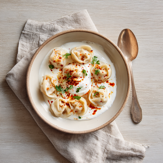 Teigtaschen mit Joghurtsauce - Türkische Manti