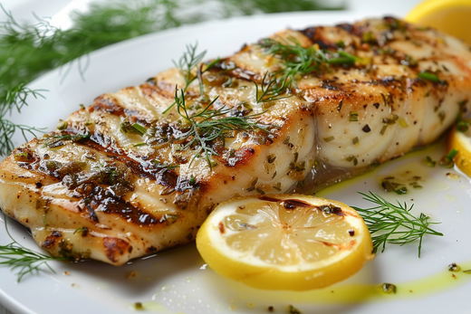 Gegrillter Zander mit Zitronen Öl & grünem Hawaii Salz