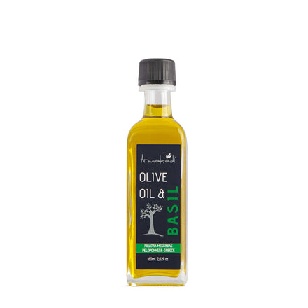 Aromatisiertes Natives Olivenöl Extra mit Basilikum