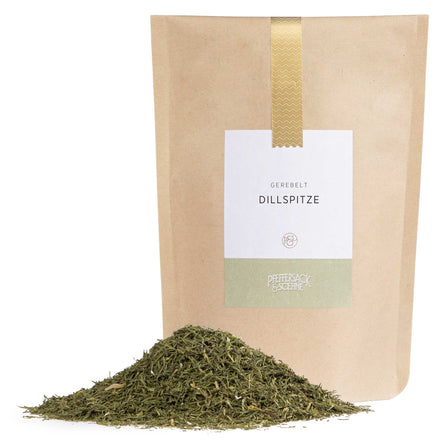 Dillspitzen im Kraftbeutel – gerebelter Dill für Fisch, Gurkensalat und Kräuterquark