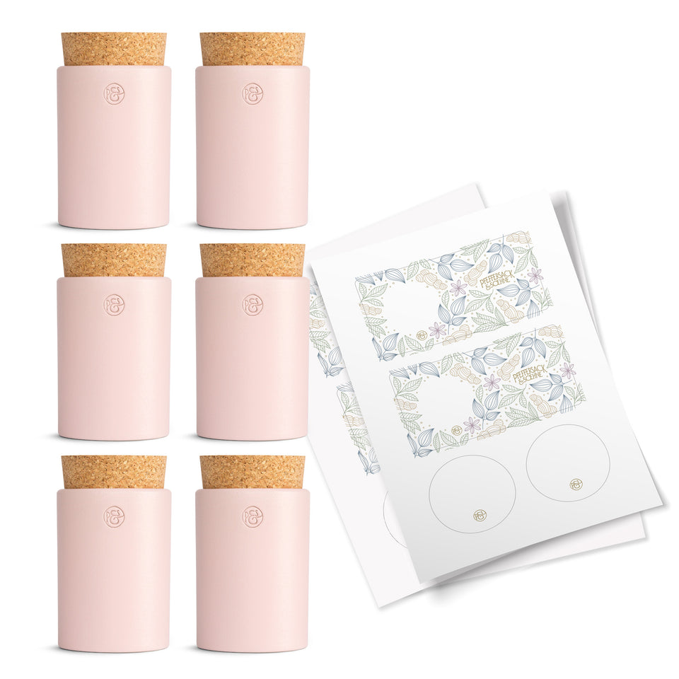 Keramikdosen 6er Set– blassrosa