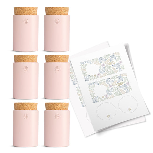 Keramikdosen 6er Set– blassrosa