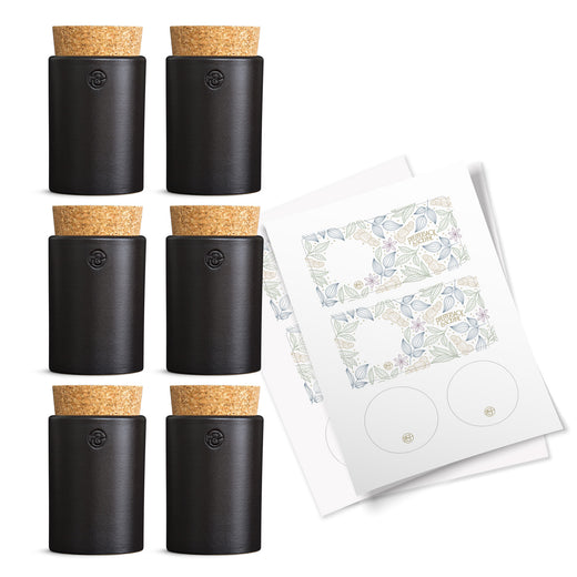 Keramikdosen 6er Set– Schwarz matt
