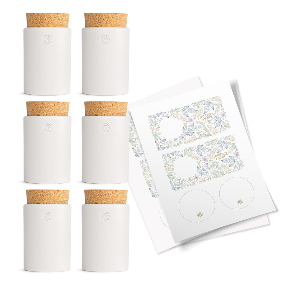 Keramikdosen 6er Set– warmweiß
