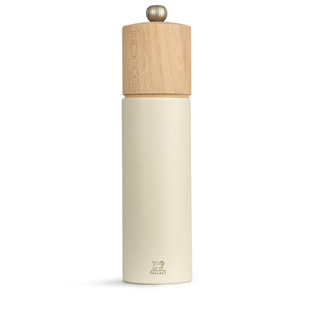Peugeot Salzmühle 21 cm aus PEFC-zertifiziertem Buchenholz in Federweiß mit einstellbarem Mahlgrad und Zirlion-Mahlwerk – exklusiv bei Pfeffersack & Soehne