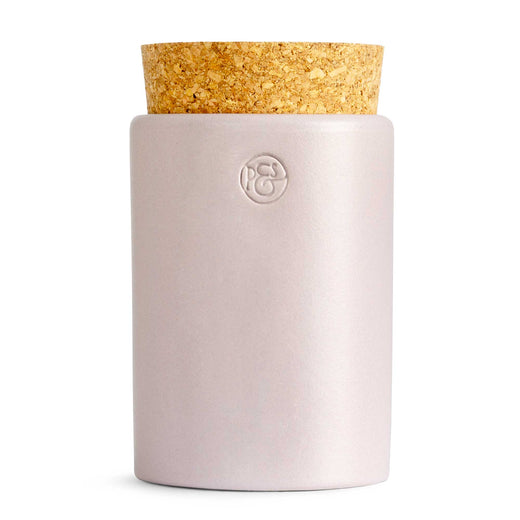 Keramikdose mit Korken, pastellflieder